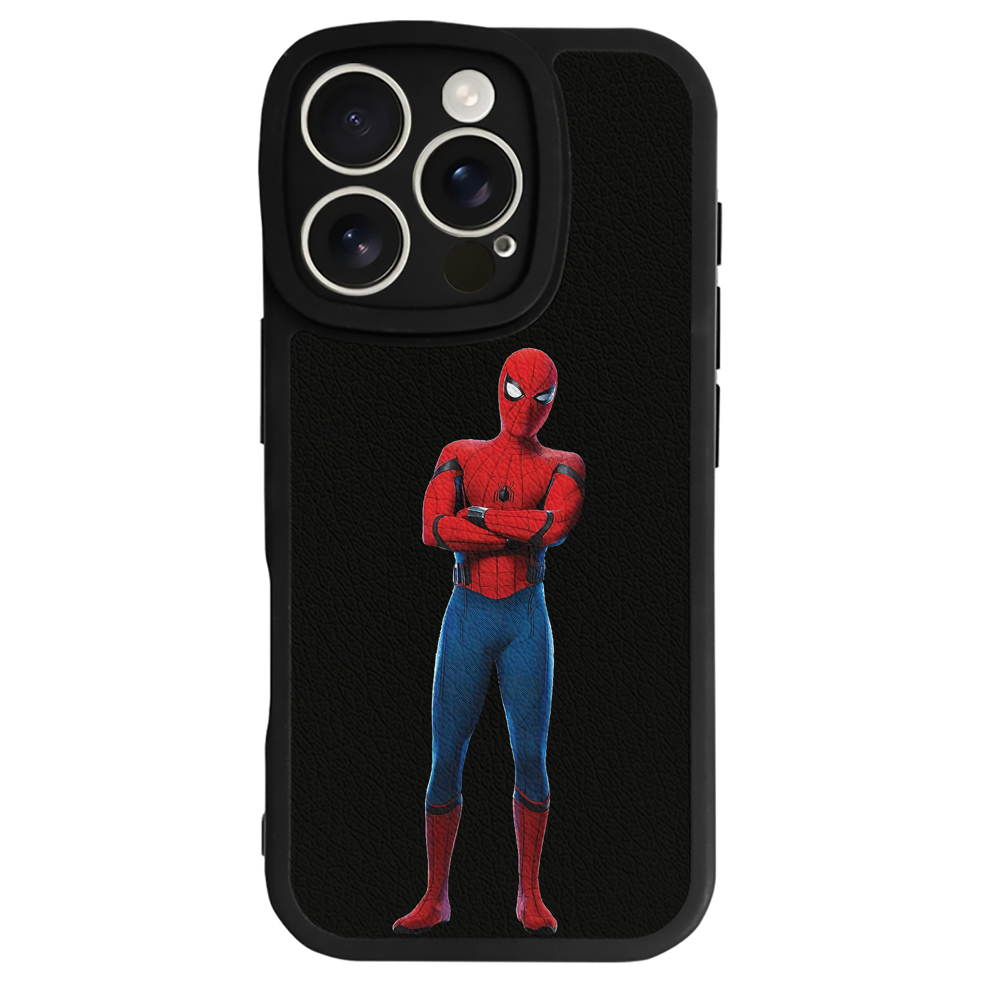 Spider Man スパイダーマン 【iPhone 16シリーズ対応】シリコンスマホケース（レザー調） 材質：シリコン